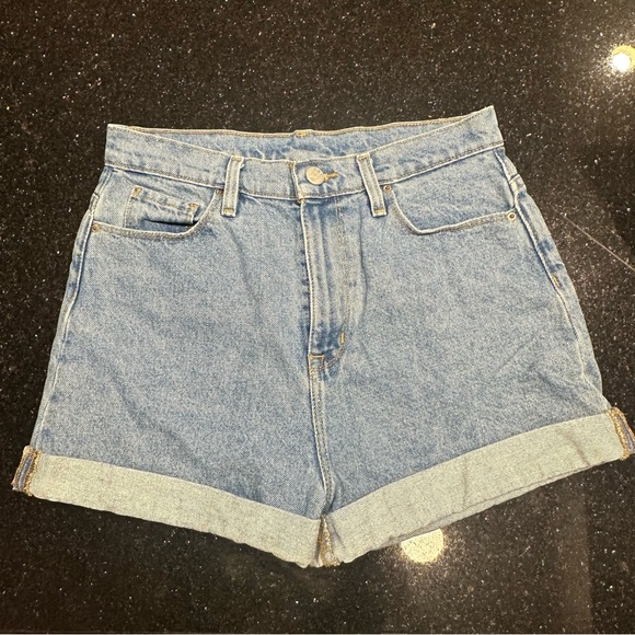 High Rise Jean Shorts - Picture 1 of 7
